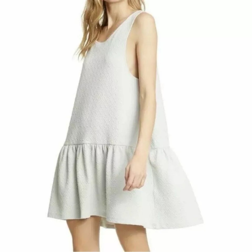 Free People Women’s Grey Easy Street Loose Fit Sleeveless Mini Dress Size Large